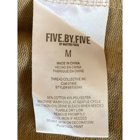 Five by Five Hoodie Camouflage Short Sleeve Hustle Stacks Drawstring Men Medium - Picture 6 of 7